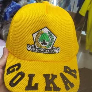 Konveksi Topi GOLKAR // Topi Partai - Hitam