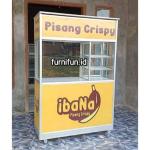 Ready Gerobak Jus / Booth Jualan / Gerobak Geprek - P 120cm, Coklat