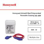 Honeywell Howard Leight Airsoft Red Polycord Reusable Earplug AS-30R