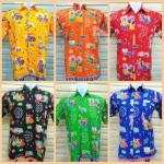 Konveksi Kemeja Batik Anak Motif Ondel-Ondel Tangan Pendek Seragam Sekolah - Hijau, M