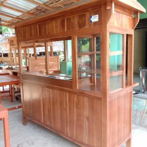 Gerobak Mie Ayam Bakso Soto 2 Tungku Kayu Jati