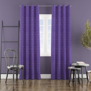 Gorden Emboss Polos Minimalis Gorden Jendela Purple, 120x100cm