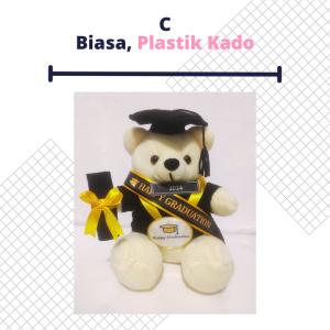 Pembuatan Boneka Wisuda 20 cm Ostuff (Custom Nama & Pin Logo Plastik) Sesuai Gam - C