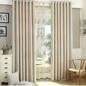 Gorden Polos Blackout premium/Gorden Pintu Jendela Minimalis - cream, L135cm T150cm