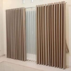 gorden jendela minimalis blackout import - mocca, l 140 x 230