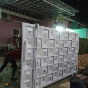 gerbang / pagar rumah besi 3D galvanis anti karat