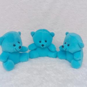 Pembuatan Boneka beruang mini 15cm, Boneka polosan, buket, wisuda - Biru