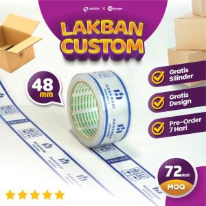 Cetak Lakban Custom Printing 80 YARD / Custom Minimal 50 PCS TERMURAH
