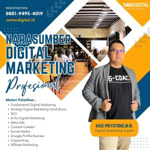 INSPIRATIF! HUB : 0851-9493-4019,  Narasumber Digital Marketing, Coach Hadi Priyotomo Lebak