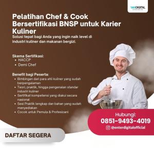 TERMURAH! TELP. 0851-9493-4019, Harga Sertifikasi Chef Bukittinggi